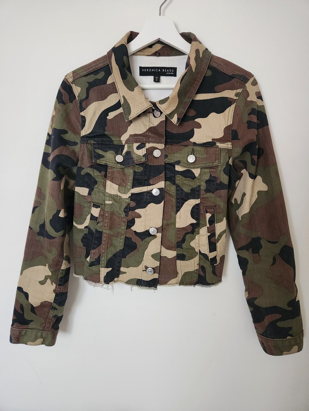 Veronica Beard Camouflage Jacket Size M Made in USA